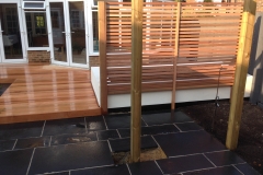 Hardwood decking.