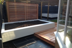 Garden decking.