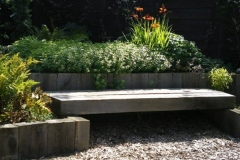 Wooden decking bench design