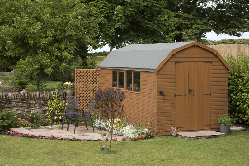 garden shed and seating