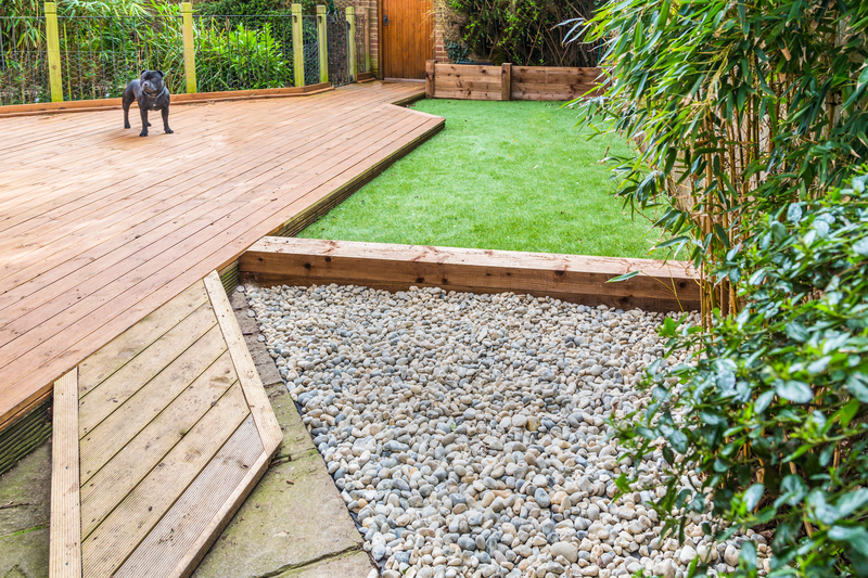 garden wooden decking