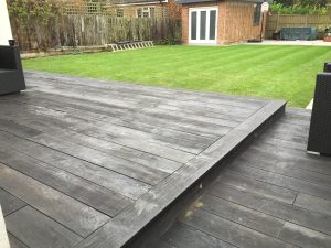 decking on to lawn